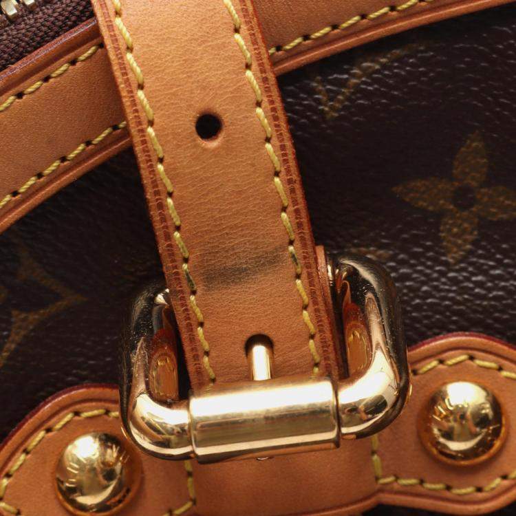 Pre Owned Louis Vuitton Tivoli Gm Handbag Monogram Canvas Leather Brown