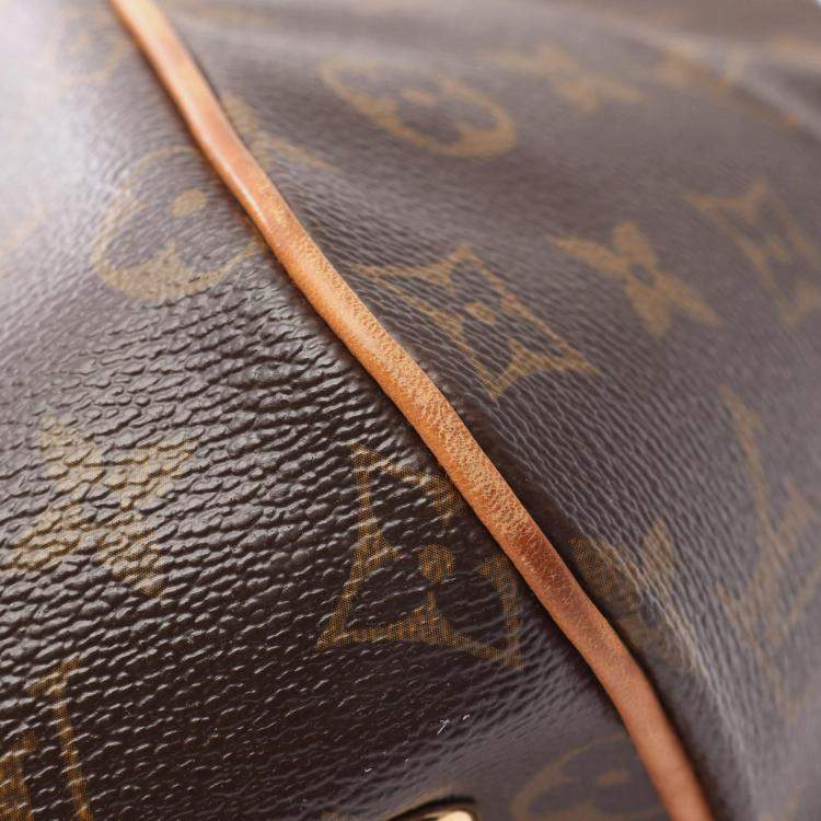 Pre Owned Louis Vuitton Tivoli Gm Handbag Monogram Canvas Leather Brown