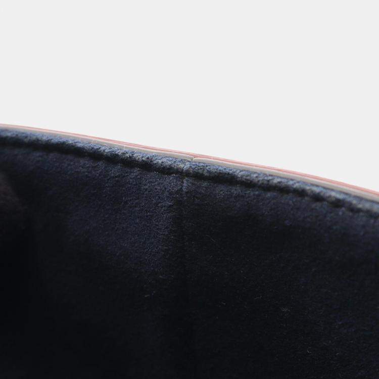 Pre Owned Louis Vuitton Duffle Shoulder Handbag Monogram Reverse Leather Navy Brown