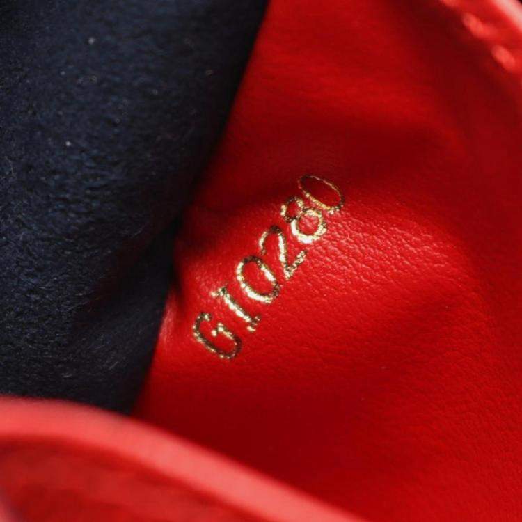 Pre Owned Louis Vuitton Pochette Double Zip Monogram Empreinte Marine Rouge