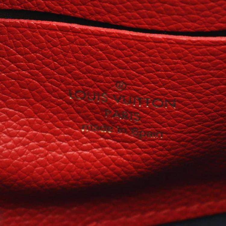 Pre Owned Louis Vuitton Pochette Double Zip Monogram Empreinte Marine Rouge