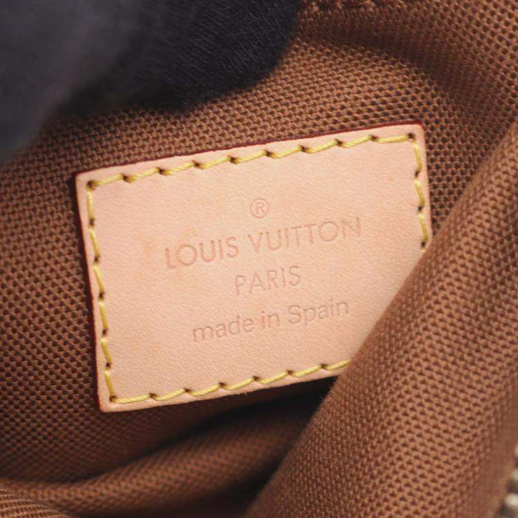 Pre Owned Louis Vuitton Odéon PM Brown Monogram Leather Crossbody Shoulder Bag
