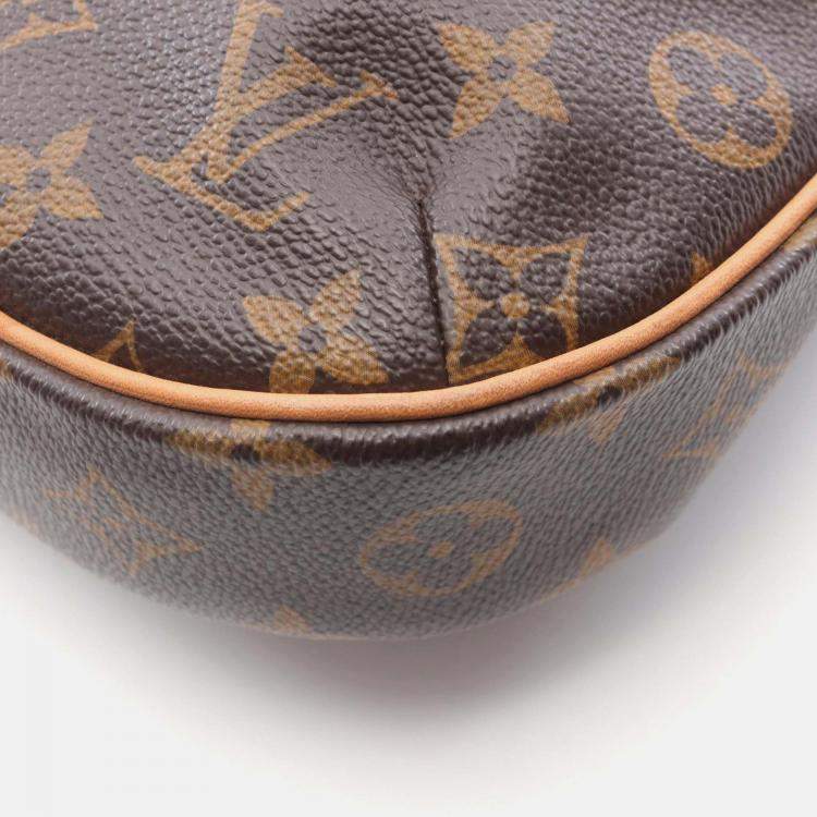 Pre Owned Louis Vuitton Odéon PM Brown Monogram Leather Crossbody Shoulder Bag