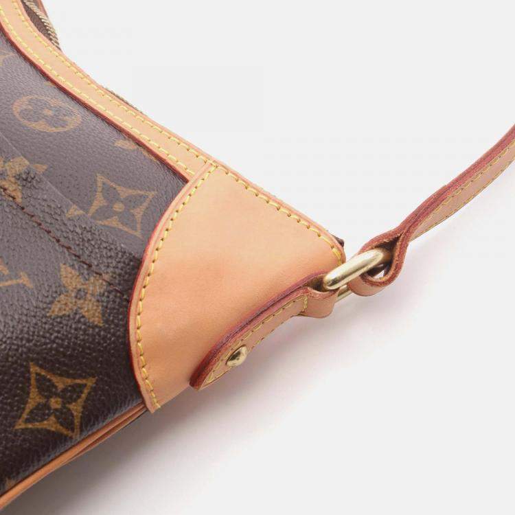 Pre Owned Louis Vuitton Odéon PM Brown Monogram Leather Crossbody Shoulder Bag