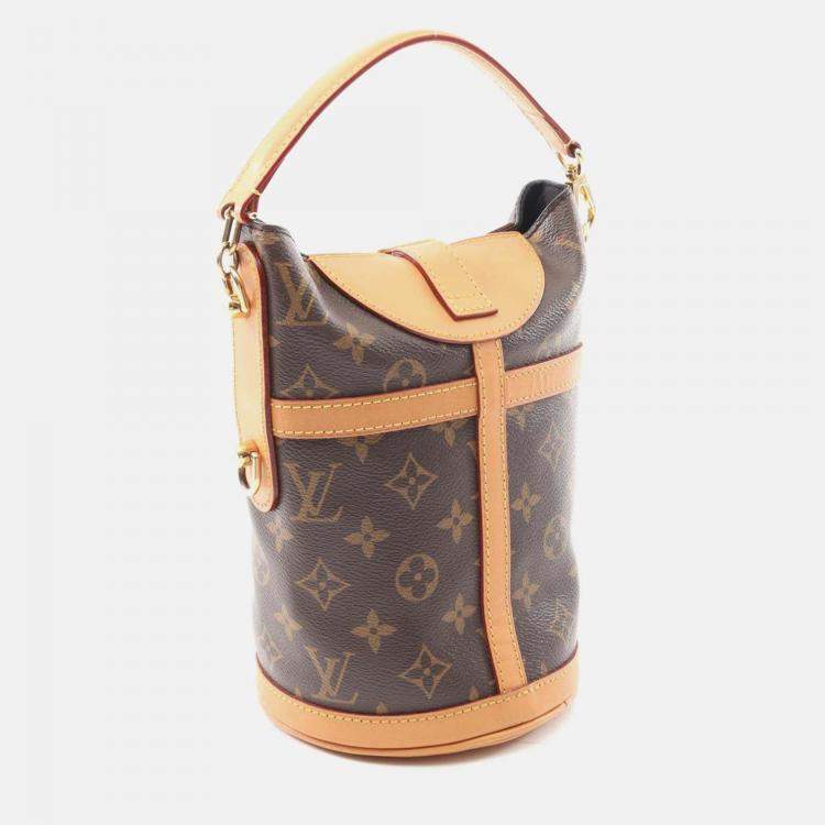 Pre Owned Louis Vuitton Duffle Monogram Canvas Leather Shoulder Handbag
