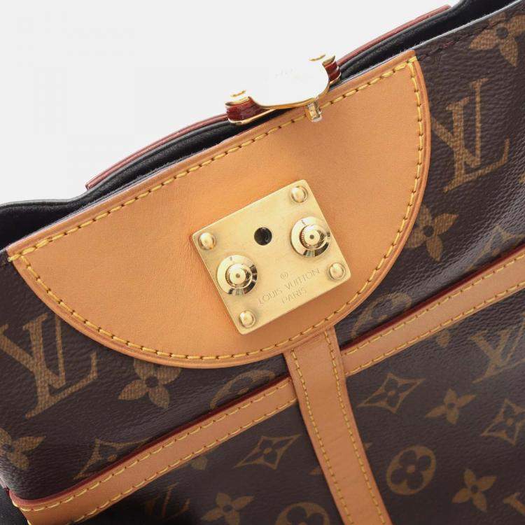 Pre Owned Louis Vuitton Duffle Monogram Canvas Leather Shoulder Handbag