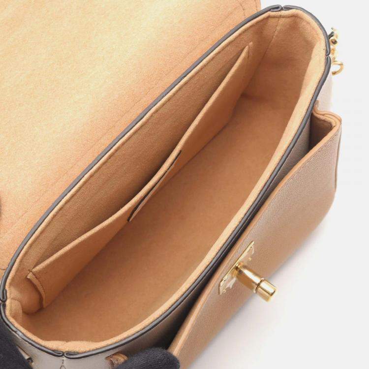 Pre Owned Louis Vuitton Lockme Tender Beige Leather Shoulder Bag