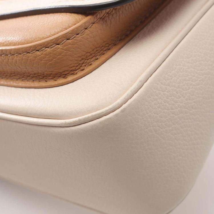 Pre Owned Louis Vuitton Lockme Tender Beige Leather Shoulder Bag