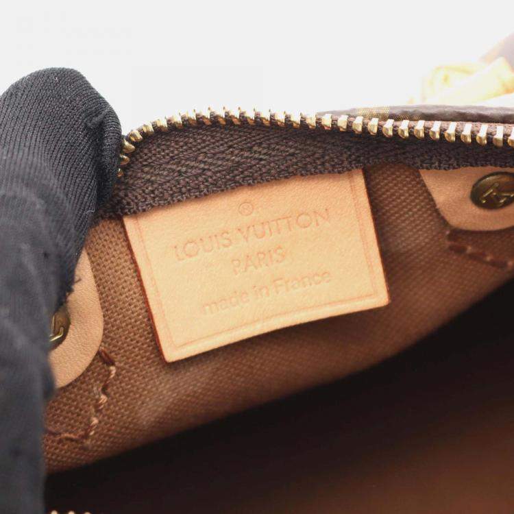 Pre Owned Louis Vuitton Nano Speedy Brown Monogram Canvas Shoulder Bag