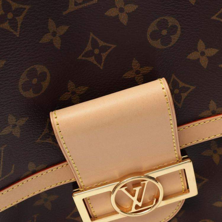 مملوكة مسبقًا Louis Vuitton Dauphine Soft GM Brown Monogram Chain Shoulder Bag