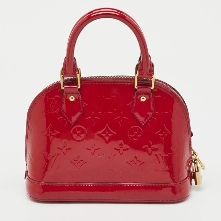 Pre Owned Louis Vuitton Indian Rose Monogram Vernis Alma BB Bag