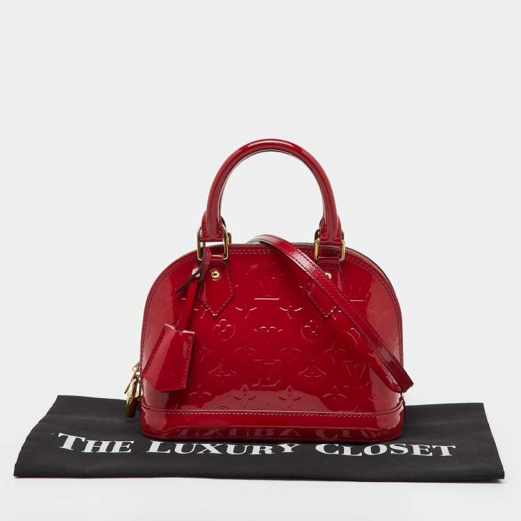 Pre Owned Louis Vuitton Indian Rose Monogram Vernis Alma BB Bag