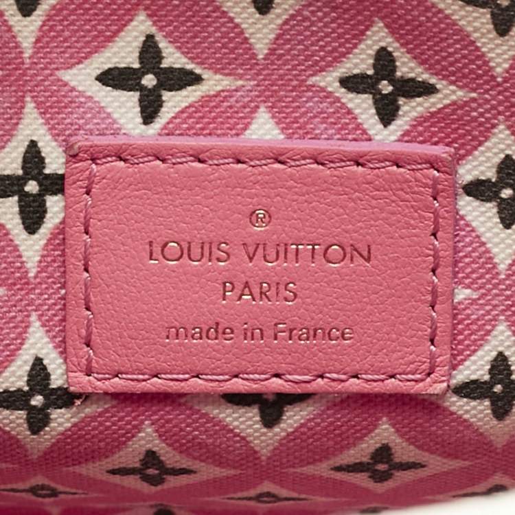 Pre Owned Louis Vuitton Pink Monogram Giant By The Pool 2.0 Onthego PM Tote