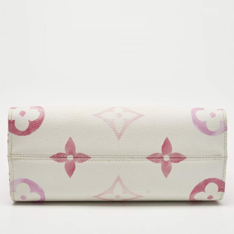 Pre Owned Louis Vuitton Pink Monogram Giant By The Pool 2.0 Onthego PM Tote