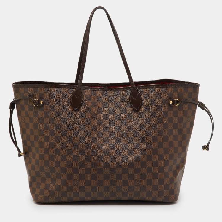 Pre Owned Louis Vuitton Damier Ebene Canvas Neverfull GM Bag