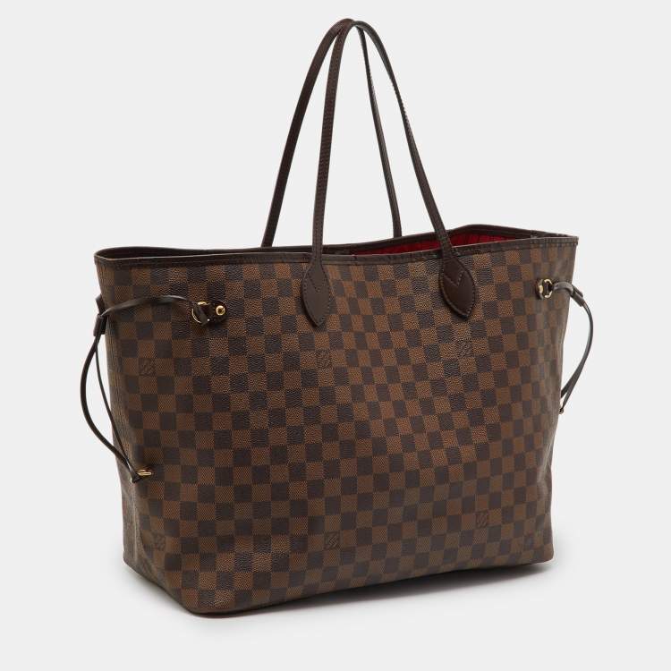 Pre Owned Louis Vuitton Damier Ebene Canvas Neverfull GM Bag