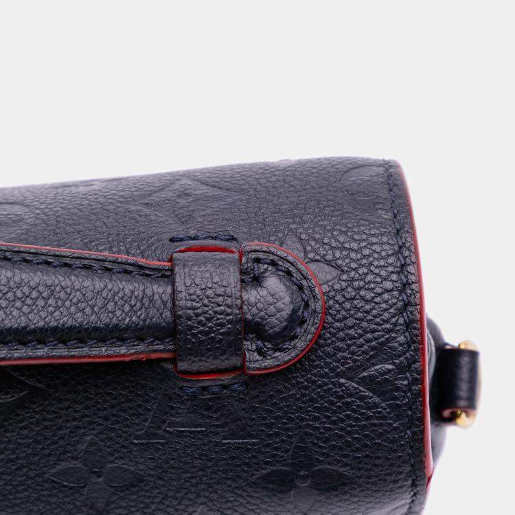 Pre Owned Louis Vuitton Navy Blue Monogram Empreinte Pochette Metis