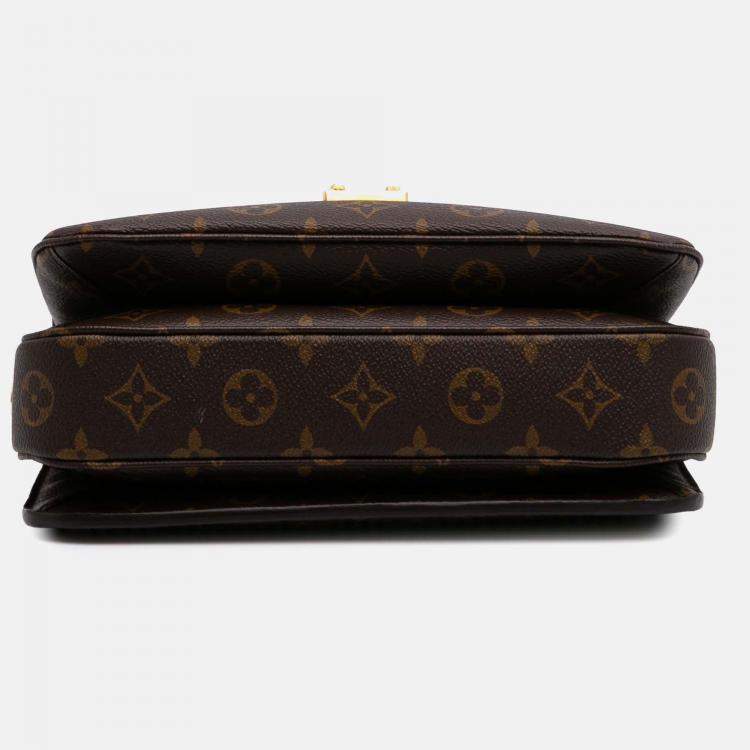 Pre Owned Louis Vuitton Brown Monogram Pochette Metis