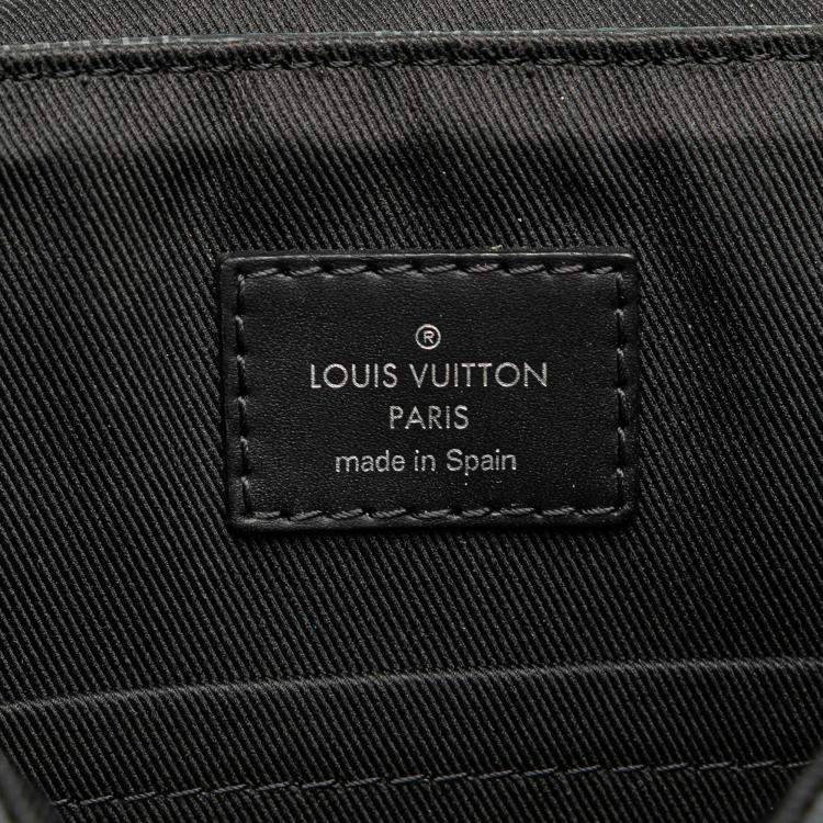 Pre Owned Louis Vuitton Black Damier Graphite District PM