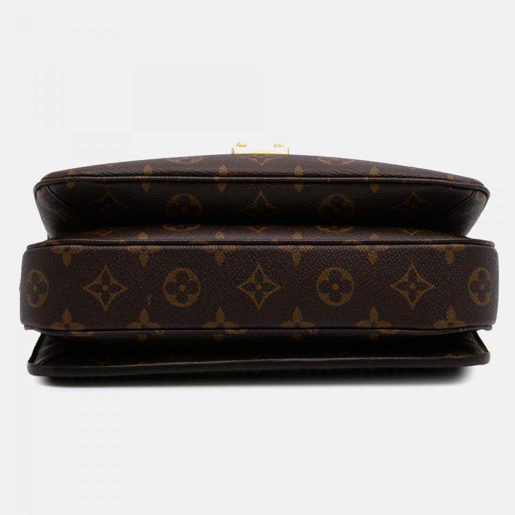 Pre Owned Louis Vuitton Brown Monogram Pochette Metis