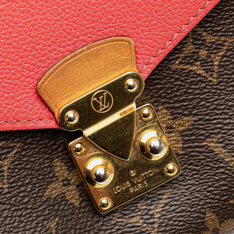 Pre Owned Louis Vuitton Brown Pink Monogram Pallas Chain