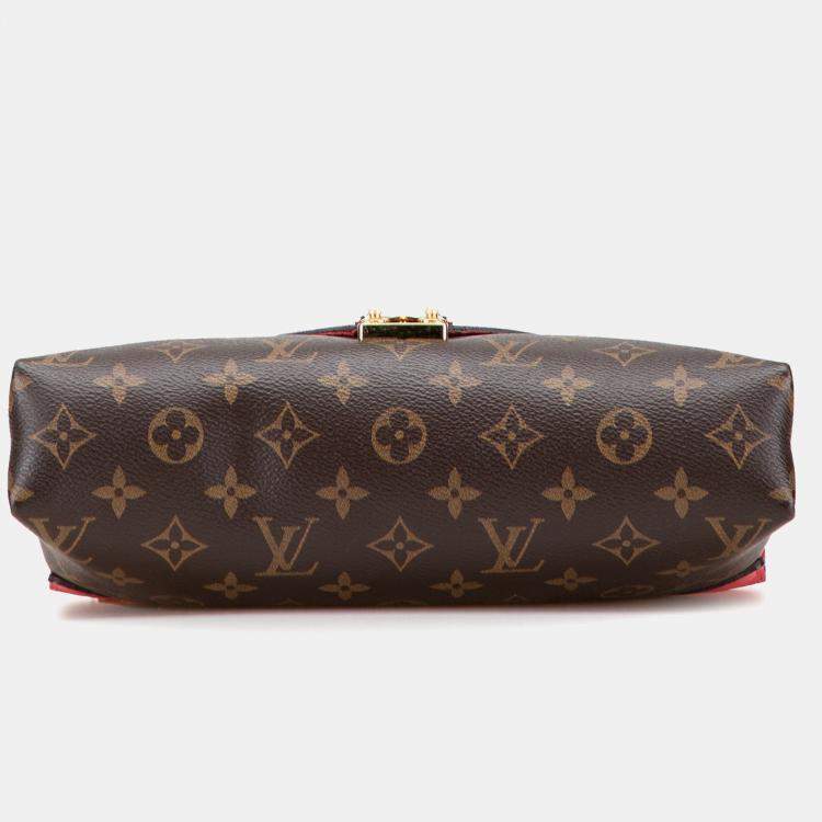 Pre Owned Louis Vuitton Brown Pink Monogram Pallas Chain