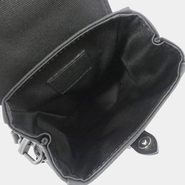 Pre Owned Louis Vuitton Nano Christopher Black Taurillon Monogram Leather Shoulder Bag