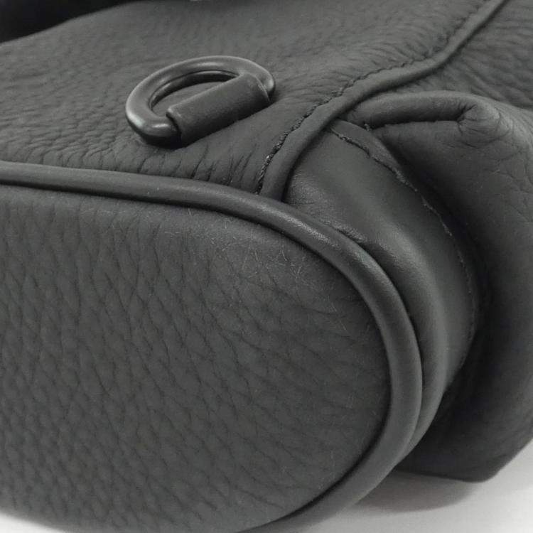 Pre Owned Louis Vuitton Nano Christopher Black Taurillon Monogram Leather Shoulder Bag