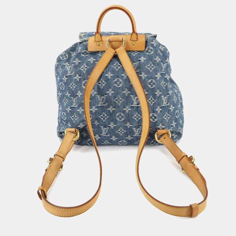 Pre Owned Louis Vuitton Sac a Dos GM Blue Monogram Denim Backpack 