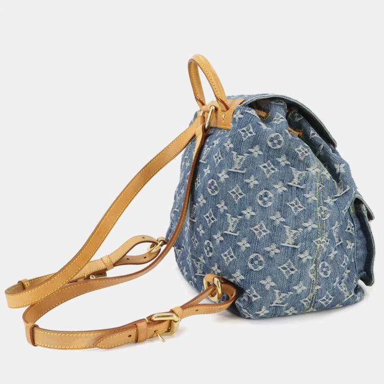 Pre Owned Louis Vuitton Sac a Dos GM Blue Monogram Denim Backpack 