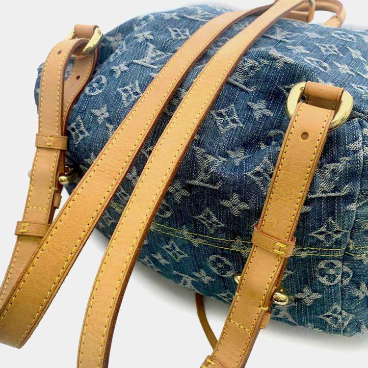 Pre Owned Louis Vuitton Sac a Dos GM Blue Monogram Denim Backpack 