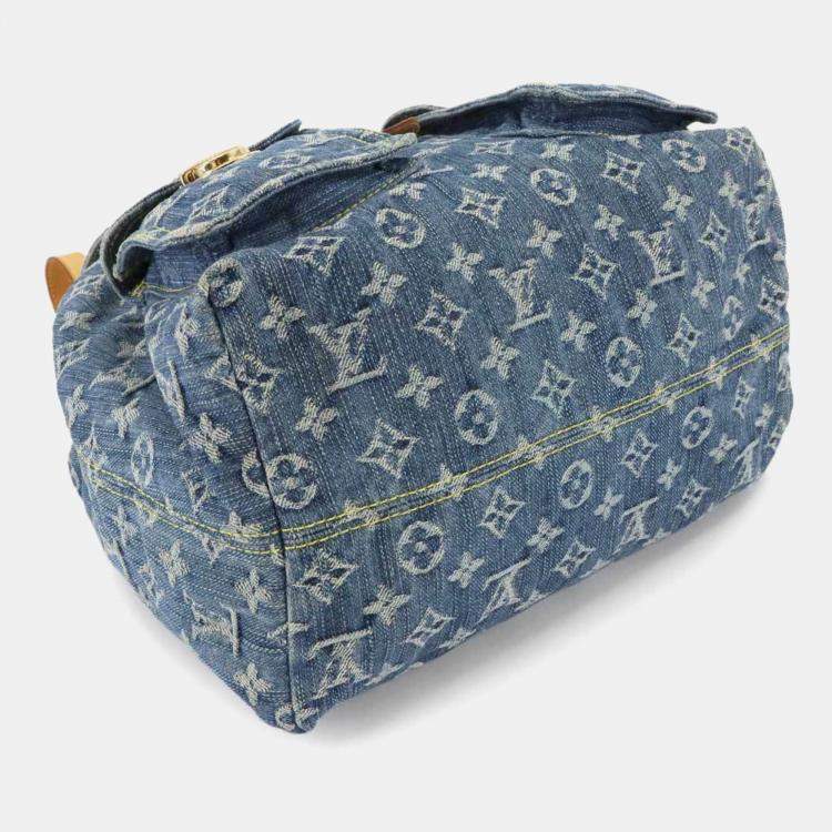 Pre Owned Louis Vuitton Sac a Dos GM Blue Monogram Denim Backpack 