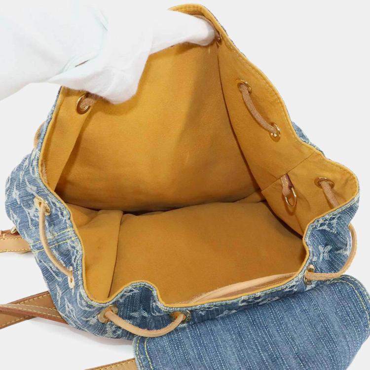 Pre Owned Louis Vuitton Sac a Dos GM Blue Monogram Denim Backpack 