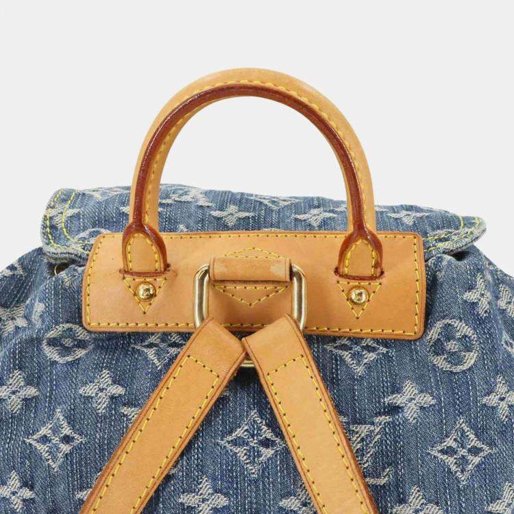 Pre Owned Louis Vuitton Sac a Dos GM Blue Monogram Denim Backpack 