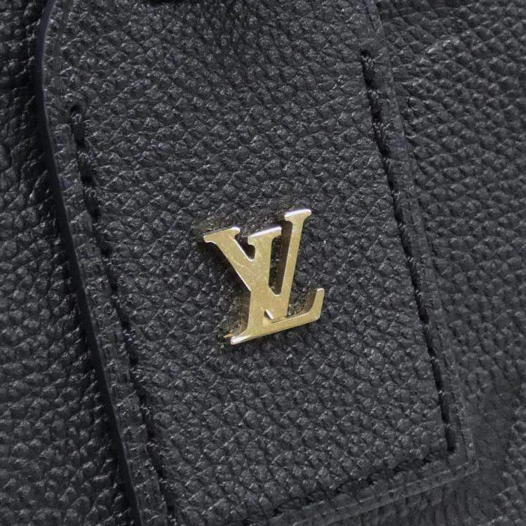 Pre Owned Louis Vuitton Carryall Zip PM Black Monogram Empreinte Leather Shoulder Bag