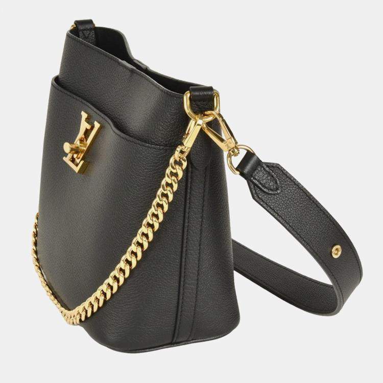 Pre Owned Louis Vuitton Rock & Walk Black Leather Shoulder Bag
