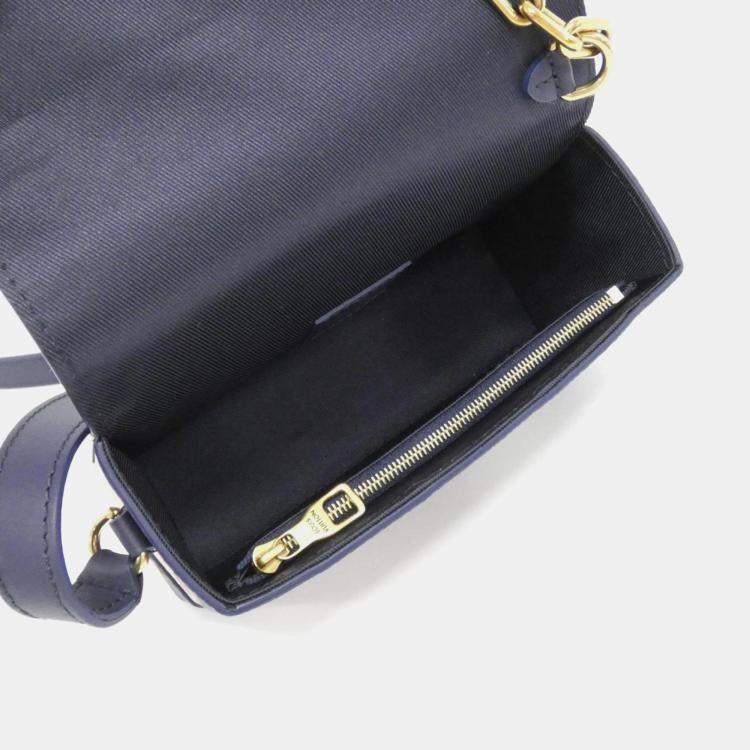 Pre Owned Louis Vuitton Steamer Wearable Wallet Ancre, Blue Monogram Bleach Canvas Shoulder Bag