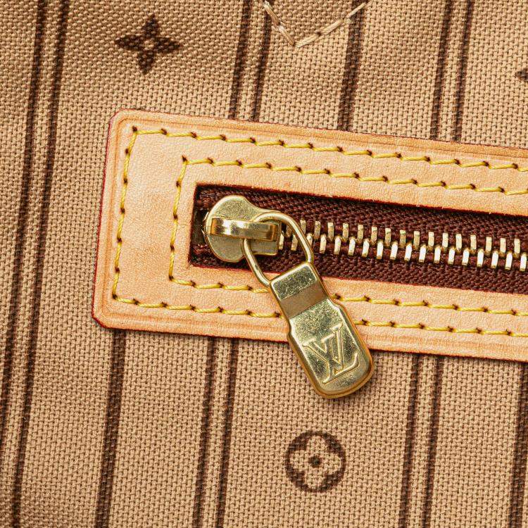 Pre Owned Louis Vuitton Brown Monogram Neverfull MM