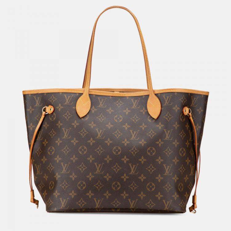 Pre Owned Louis Vuitton Brown Monogram Neverfull MM