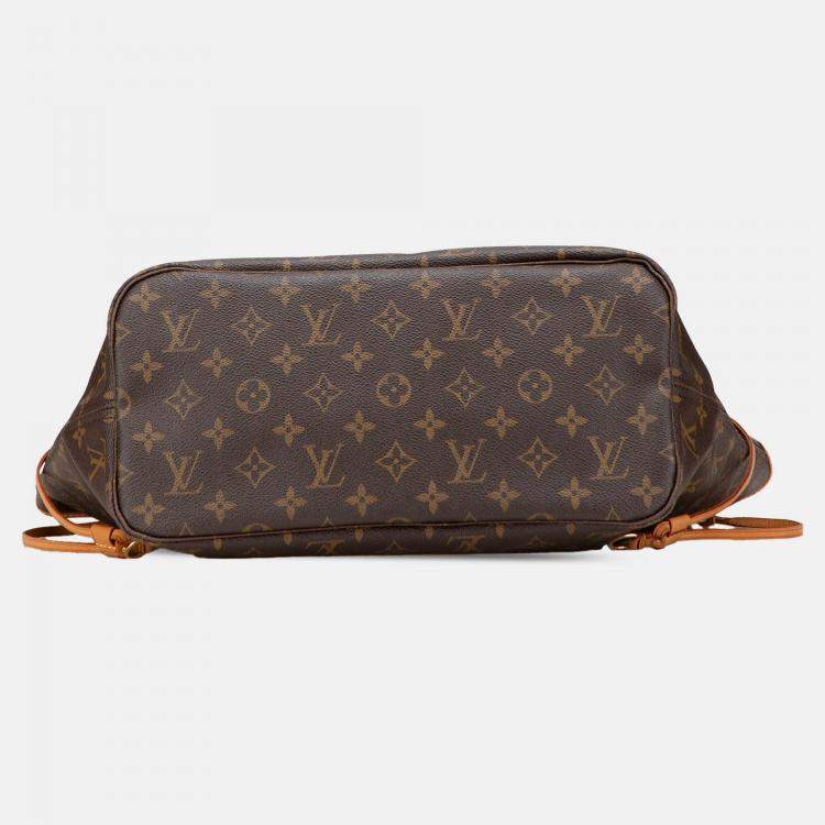 Pre Owned Louis Vuitton Brown Monogram Neverfull MM