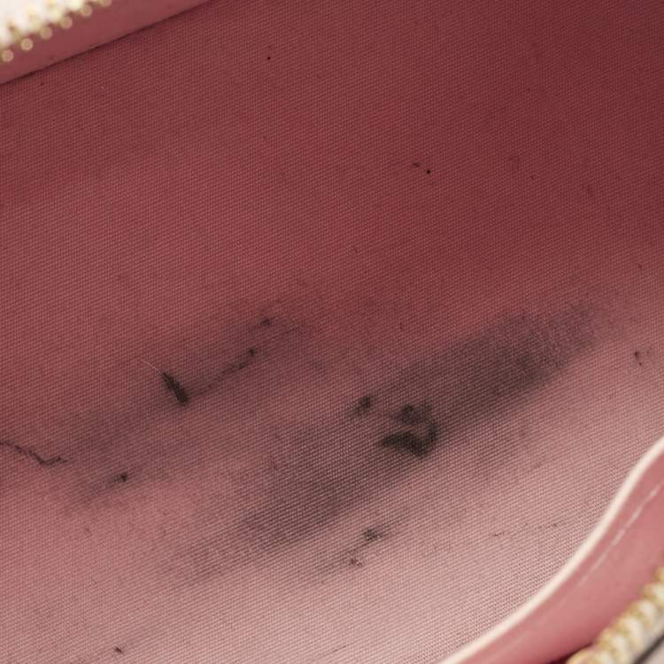 Pre Owned Louis Vuitton Rose Florentine Monogram Vernis Alma BB Bag