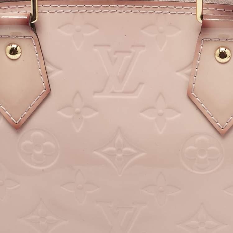 Pre Owned Louis Vuitton Rose Florentine Monogram Vernis Alma BB Bag