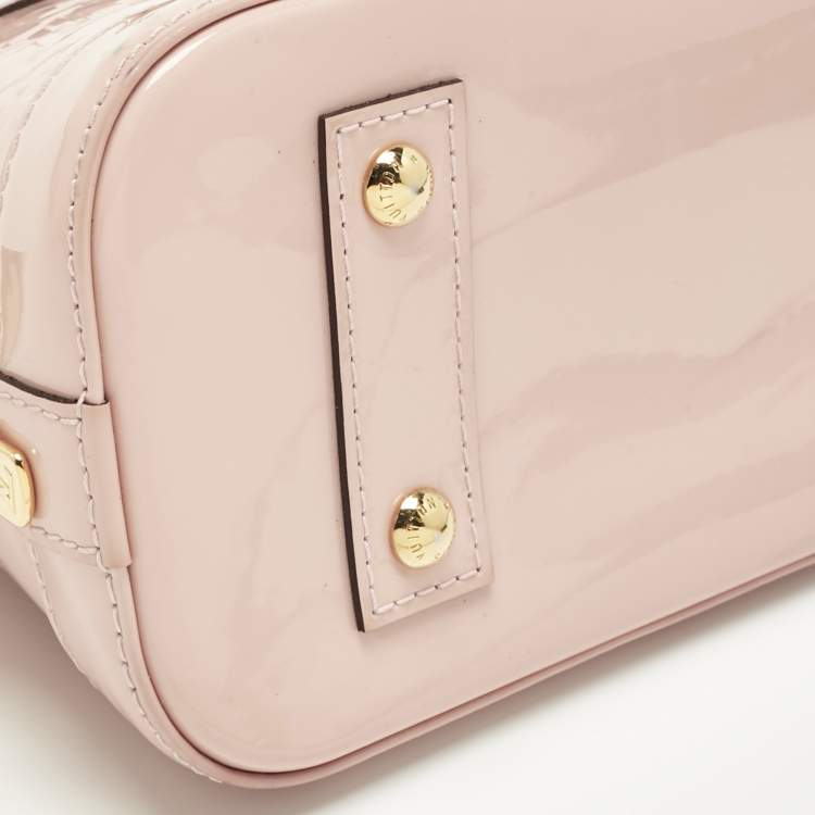 Pre Owned Louis Vuitton Rose Florentine Monogram Vernis Alma BB Bag