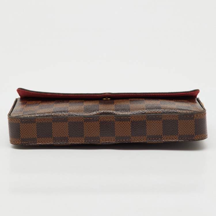 Pre Owned Louis Vuitton Damier Ebene Canvas Pochette Felicie Bag