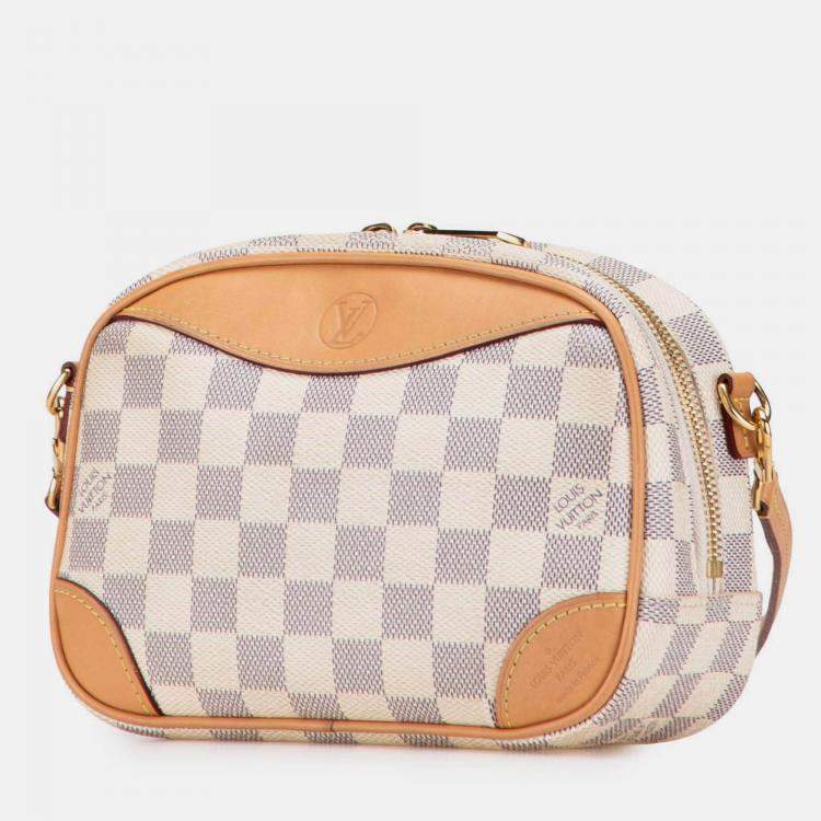 Pre Owned Louis Vuitton Blue/White Damier Azur Mini Deauville