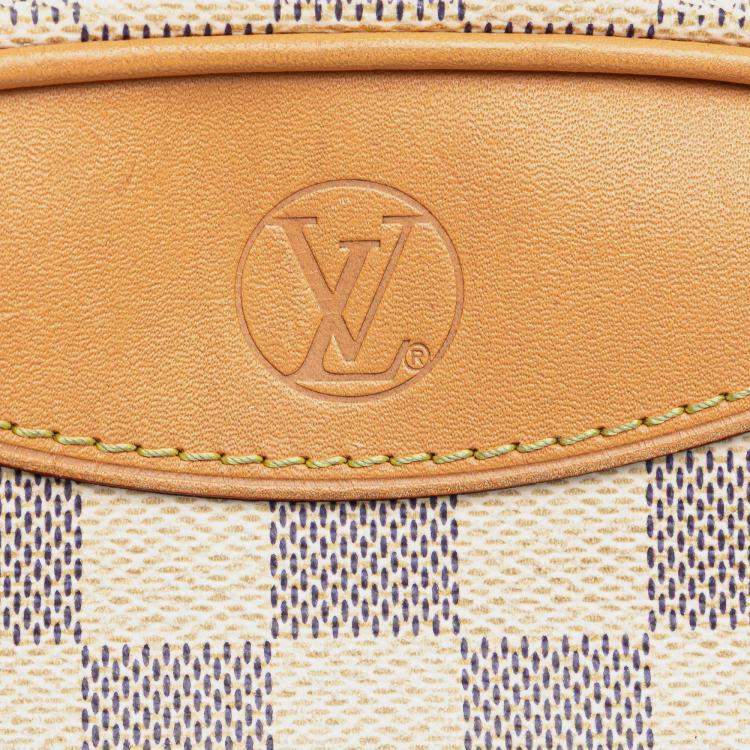 Pre Owned Louis Vuitton Blue/White Damier Azur Mini Deauville