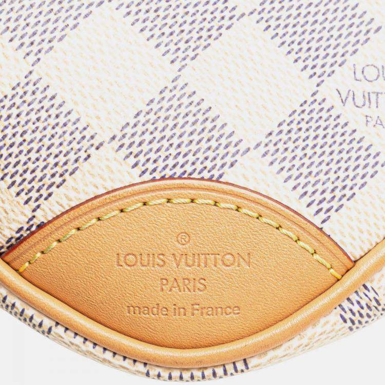 Pre Owned Louis Vuitton Blue/White Damier Azur Mini Deauville