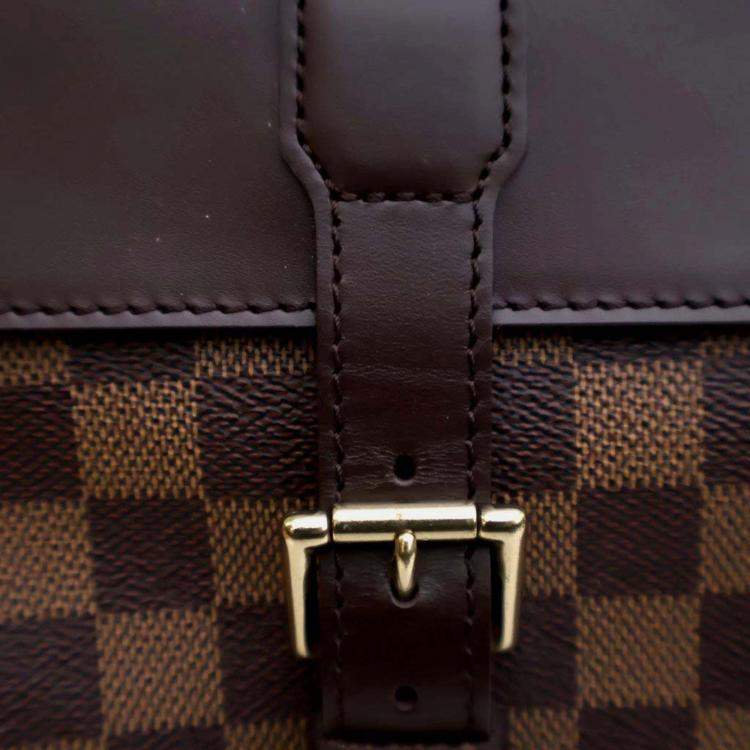 Pre Owned Louis Vuitton Soho Vintage Brown Damier Ebene Coated Canvas Backpack