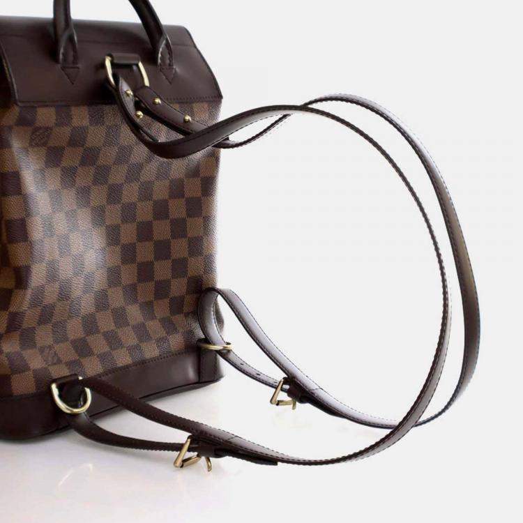 Pre Owned Louis Vuitton Soho Vintage Brown Damier Ebene Coated Canvas Backpack