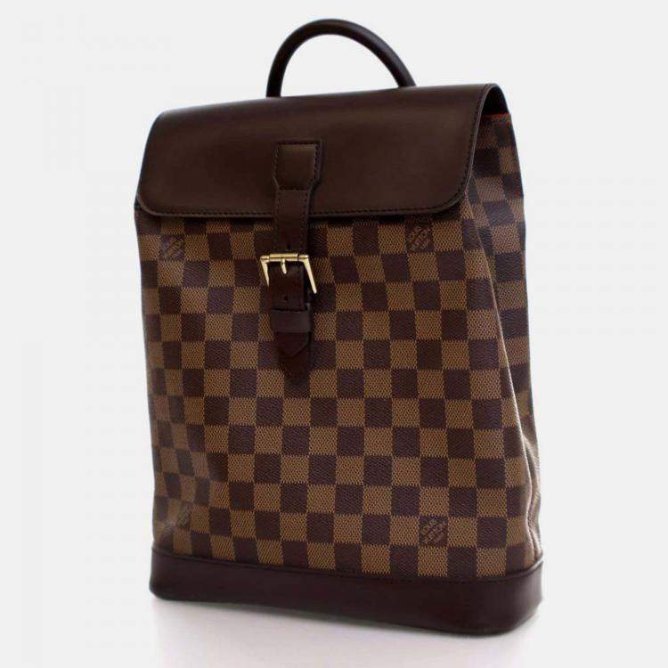 Pre Owned Louis Vuitton Soho Vintage Brown Damier Ebene Coated Canvas Backpack